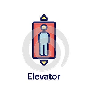 Elevator Isolated Vector Icon which can easily modify or edit