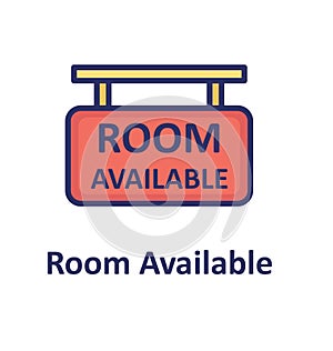 Rooms Available Isolated Vector Icon which can easily modify or edit