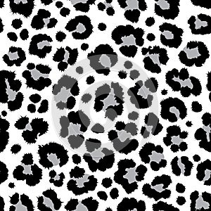 Print texture repeating seamless pattern snow leopard jaguar white leopard