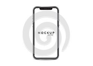 Iphone x mockup isolated on white background photo