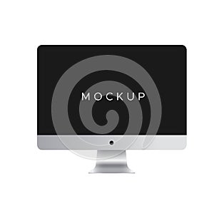 Computer mockup vecter isolated on white background photo