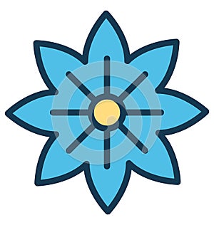 Blossom Vector Icon which can easily modified or edit