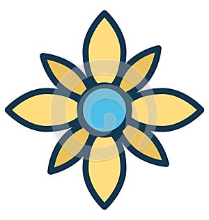 Bee flower Vector Icon which can easily modified or edit