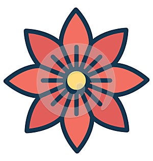 Print Blooming Vector Icon which can easily modified or edit