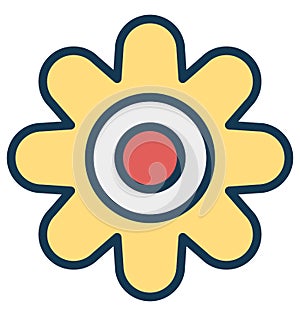 Blossom Vector Icon which can easily modified or edit
