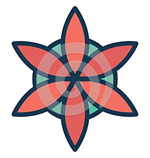 Aster Vector Icon which can easily modified or edit