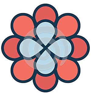 Daisy Vector Icon which can easily modified or edit