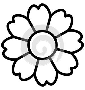 Print Blooming Vector Icon which can easily modified or edit