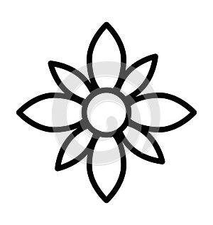 Bee flower Vector Icon which can easily modified or edit