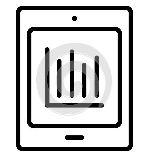 Online graph Isolated Vector Icon which can easily modify or edit