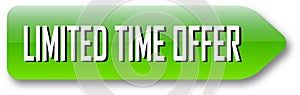 Limited Time Offer web button classic blue button white background