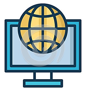 Browsing Isolated Vector Icon which can easily modify or edit