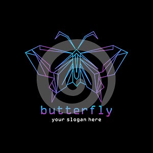 Butterfly icon isolated