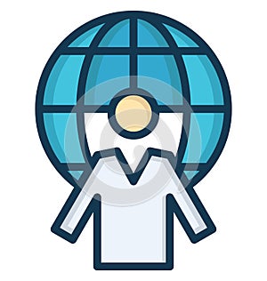 Agent Isolated Vector Icon which can easily modify or edit