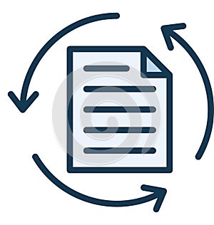 Page refresh Isolated Vector Icon which can easily modify or edit