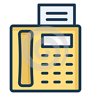 Fax Isolated Vector Icon which can easily modify or edit