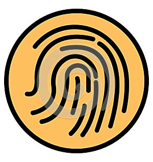 Biometric Isolated Vector icon which can easily modify or edit