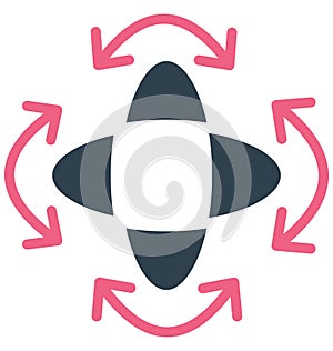 Augmented reality Isolated Vector icon which can easily modify or edit