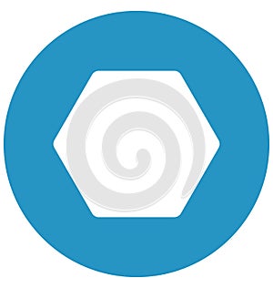 Hexagon Isolated Vector Icon which can easily modified or edit