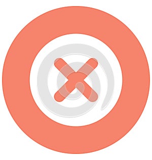 Close Isolated Vector Icon which can easily modified or edit