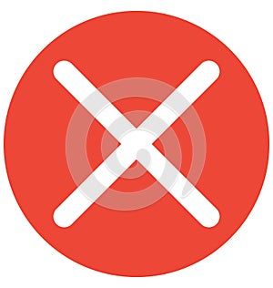 Close Isolated Vector Icon which can easily modified or edit