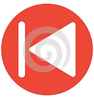 Backward Isolated Vector Icon which can easily modified or edit Backward Isolated Vector Icon which can easily modified or edit