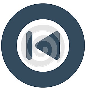 Backward Isolated Vector Icon which can easily modified or edit