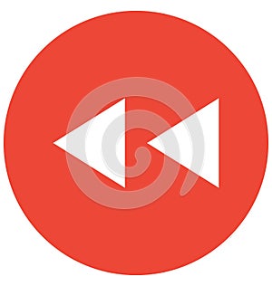 Backward Isolated Vector Icon which can easily modified or edit Backward Isolated Vector Icon which can easily modified or edit
