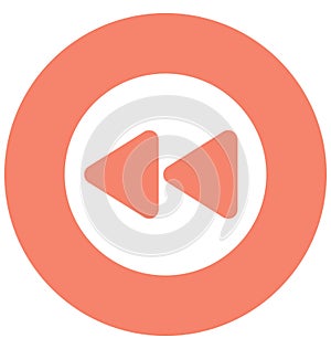 Backward Isolated Vector Icon which can easily modified or edit Backward Isolated Vector Icon which can easily modified or edit