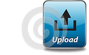 Illustration Creative upload web button on white background