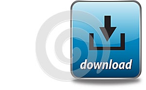 Illustration Creative download web button on white background