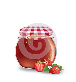 Strawberry jam jar