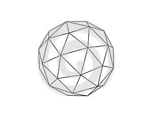 Geodesic sphere illustration vector