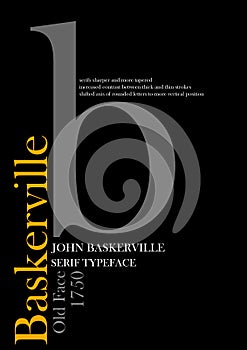 Baskerville Type poster composition. photo