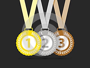 Top three medals