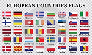 Europe countries flags