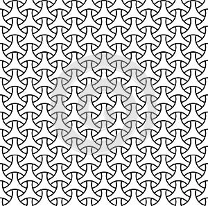 Seamless circle geometric abstract grid vintage pattern