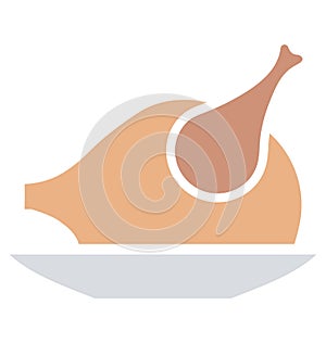 Chicken Isolated Vector icon which can easily modify or edit