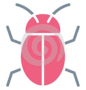 Bug Isolated Vector Icon which can easily modify or edit