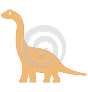 Print Dinosaur Isolated Vector Icon which can easily modify or edit