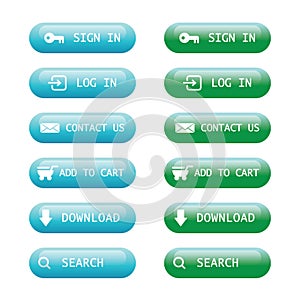 Set of important web button