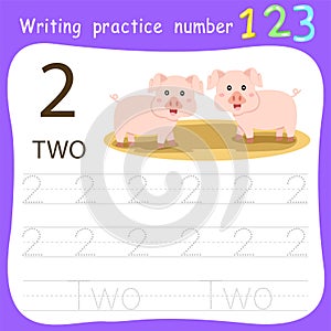 Illustrator of Worksheet Writing practice number two