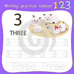 Worksheet Writing practice number three