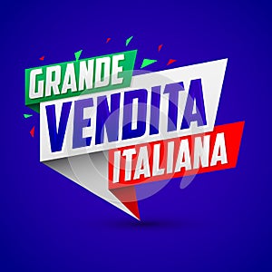 Grande Vendita Italiana, Italian Big Sale text photo