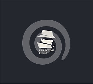 Spy detective logo design template.