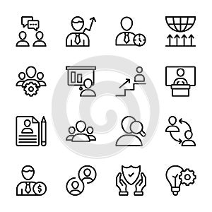 Personal Quality, Employee Management Line Icons