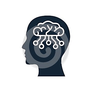 digital human head, brain, technology, head, memory, creative technology mind, artificial intelligence icon
