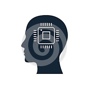 digital human head, brain, technology, head, memory, creative technology mind, artificial intelligence icon