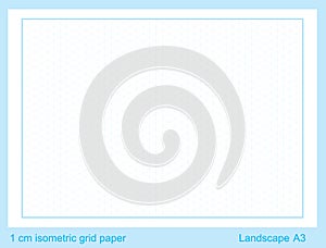 1 cm A3 isometric grid paper  isometric grid vector isometric grid graph