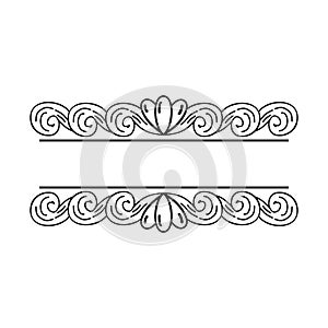 A bold vintage floral ornament for titling